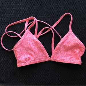 Jolyn triangle top heathered pink medium